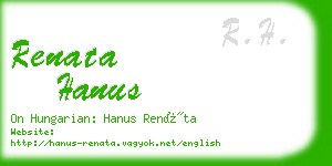 renata hanus business card
